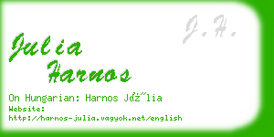 julia harnos business card